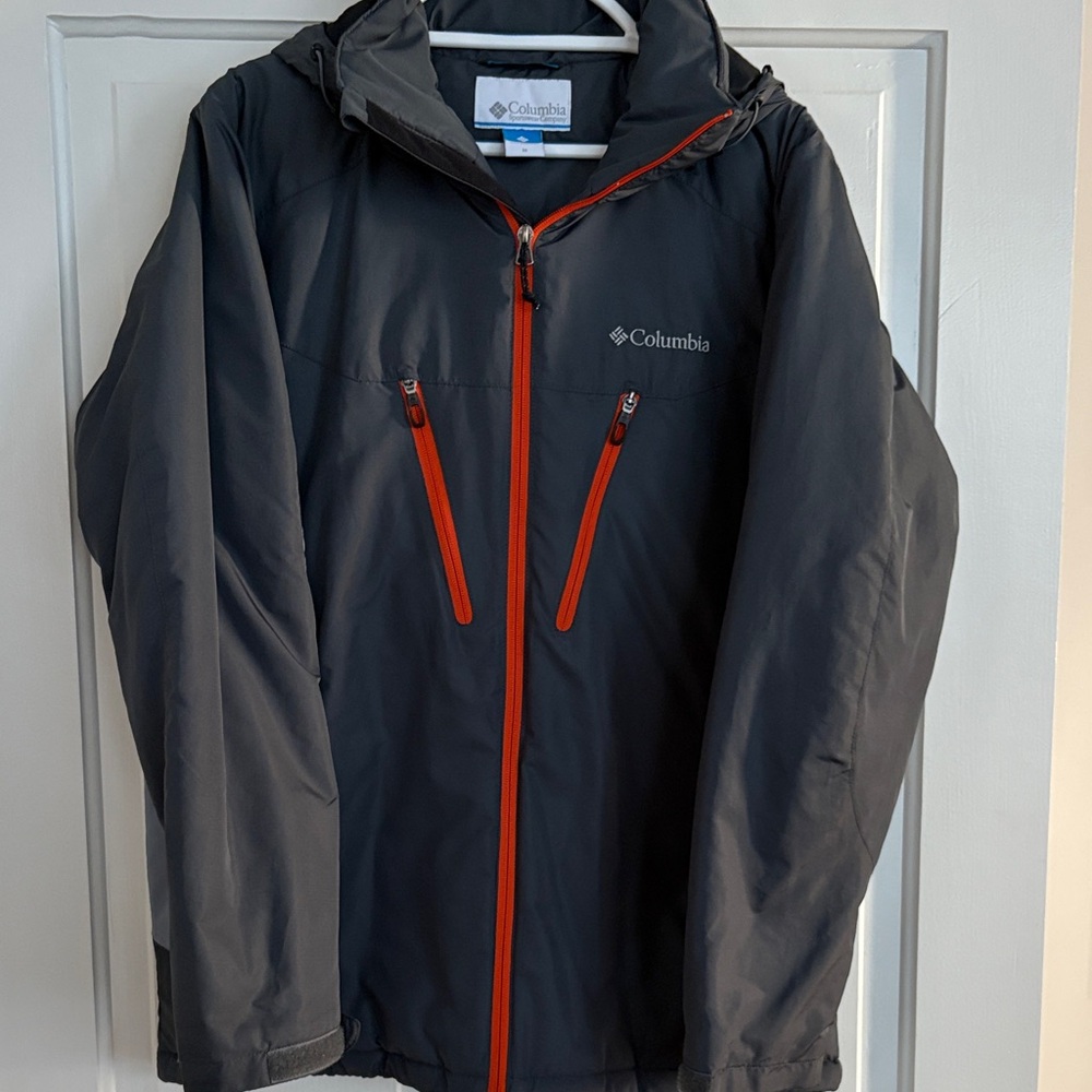 Columbia Men's‎ Dark Gray Jacket with Red Accents